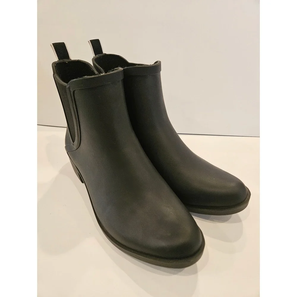 Lucky Brand Basel H2O Rain Boots Black‎ Rubber Ankle Booties LK-BASELH20 Mens 8M